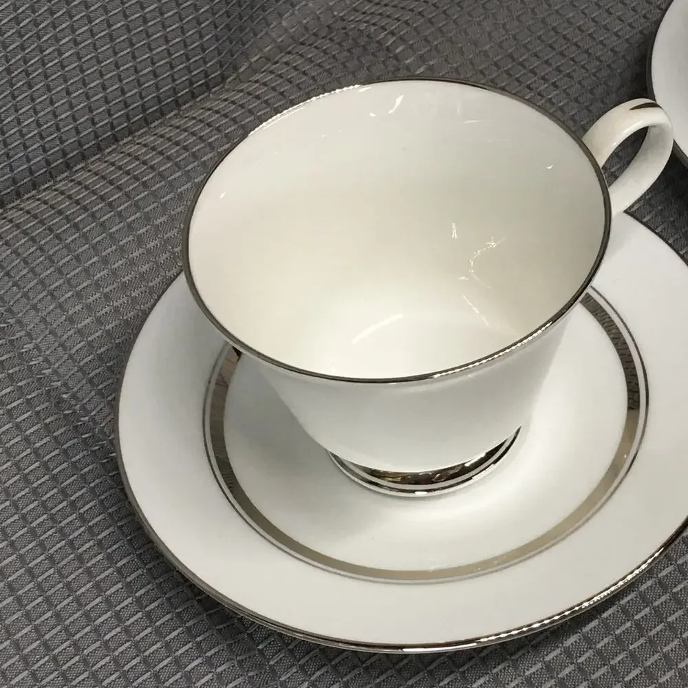 Set of 2 Vintage Oxford Bone China Lexington Pattern Teacup and Saucer Sets (A)